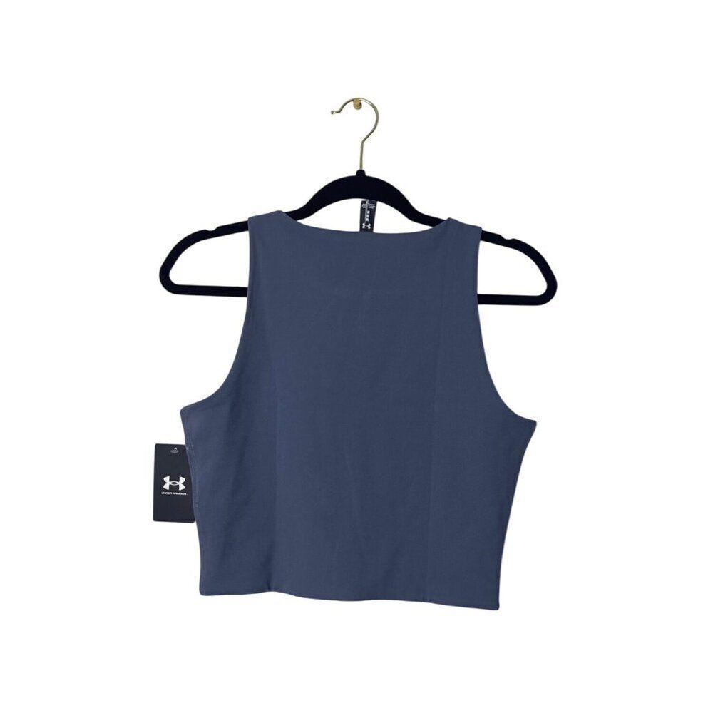 Under Armour Womens Blue Sleeveless Crop Top M - Picture 2 of 5